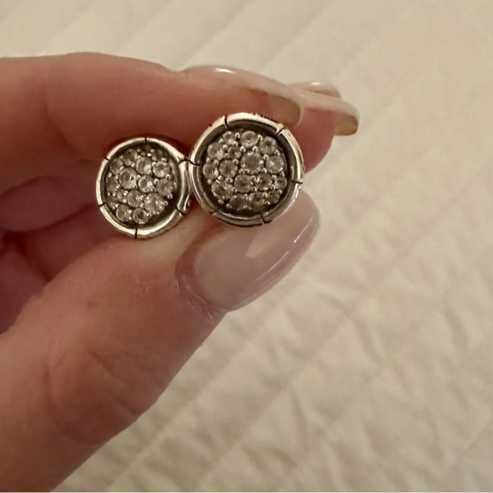 John Hardy .925 silver bamboo studs